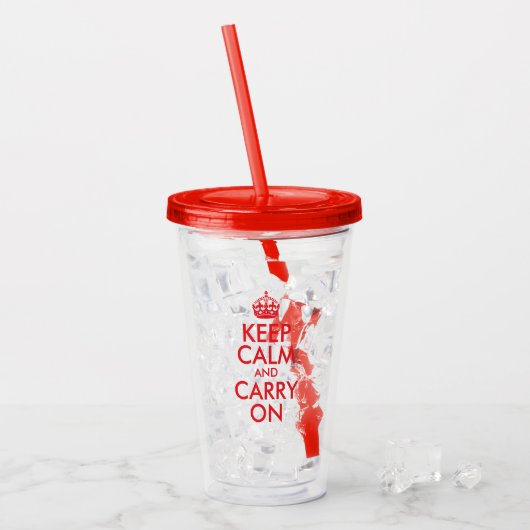 Verre En Acrylique Gardez le calme et continuez (Devant glace)