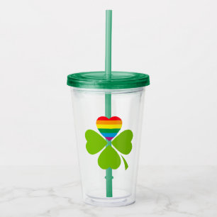 Verre En Acrylique Gay Lucky Clover