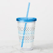 Verre En Acrylique Géométrie bleue (Dos)