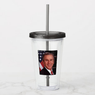 Verre En Acrylique George Bush 43ème photo du président américain