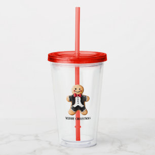 Verre En Acrylique Gingerbread Homme Cookie en Tuxedo