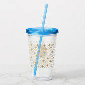 Verre En Acrylique Glitzy Mermaid Blue Gold Sparkle (Dos)