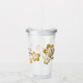 Verre En Acrylique Gold Hibiscus Tropical Beach Nom (Droite)