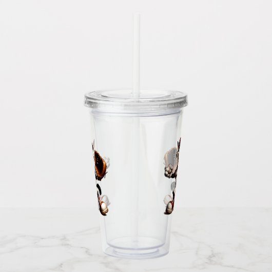 Verre En Acrylique Goofy Cat Baseball Pitcher Monte (Droite)