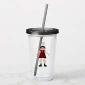 Verre En Acrylique Gothique Halloween Vampire Lady (Dos)