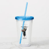 Verre En Acrylique Graduation de l'aquarelle personnalisée (7) (Dos)