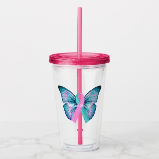 Verre En Acrylique Grand mutant de papillon fort (Devant)