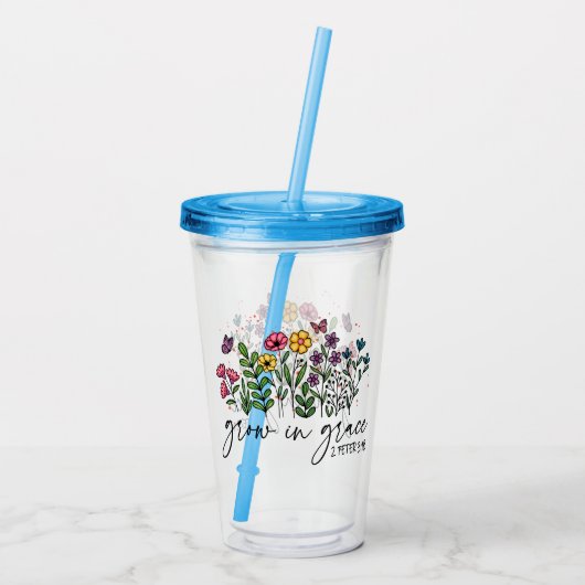 Verre En Acrylique Grandir en grâce (Dos)