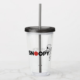 Verre En Acrylique Graphique de typographie japonaise Snoopy