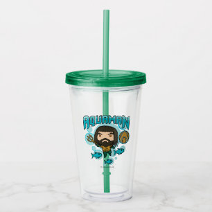 Verre En Acrylique Graphique sous-marin d'Aquaman Chibi Aquaman