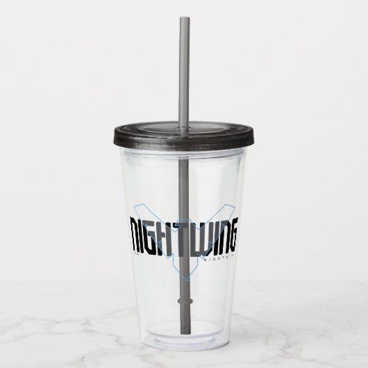 Verre En Acrylique Graphisme de nom Nightwing Hi-Tech (Devant)