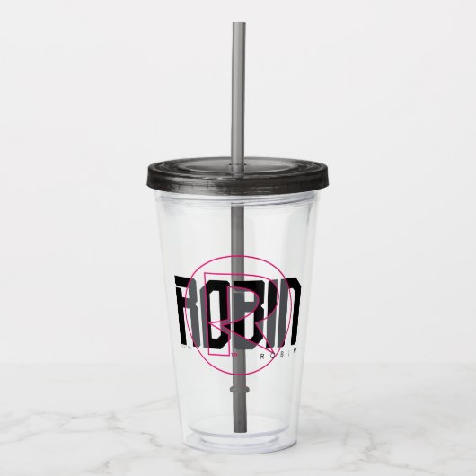 Verre En Acrylique Graphisme Nommé Robin Hi-Tech (Devant)