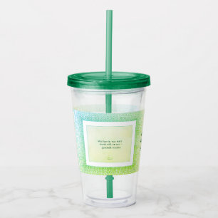 Verre En Acrylique Gratitude Remains™ : Sips Pleins de Sens Cadeau