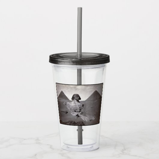 Verre En Acrylique Great Sphinx & Gizeh Pyramides Necropolis Egypte (Devant)