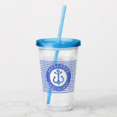 Verre En Acrylique Groomsman - Ancre nautique Mariage de la Marine (Dos)