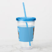 Verre En Acrylique GROS FRÈRE Teddy Nom de l'ours Bleu (Gauche)