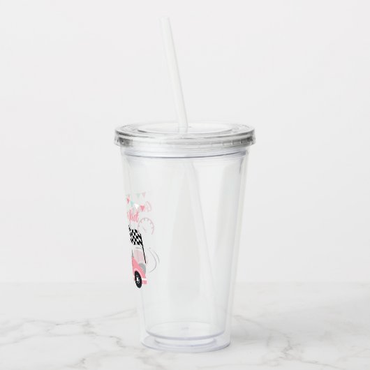 Verre En Acrylique Grossissant Deux Voiture De Course Rose Festive Ra (Gauche)