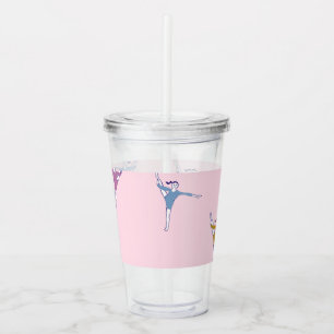 Verre En Acrylique gymnastique rose