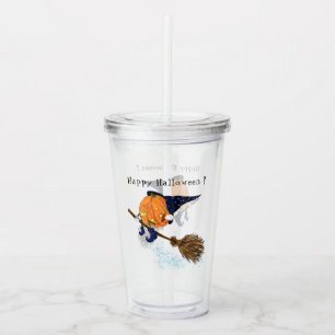 Verre En Acrylique Halloween Acrylique Tumbler Sorcière Citrouille Vo
