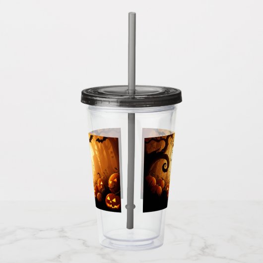 Verre En Acrylique Halloween/chauve-souris/Citrouille/automne (Droite)