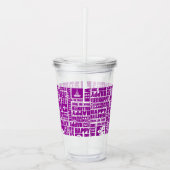 Verre En Acrylique Halloween Cool Whimsical Typographie Motif Purple (Devant)