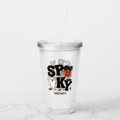 Verre En Acrylique Halloween éffrayant Noir Et Orange (Dos)