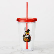 Halloween Gnome Acrylic Tumbler