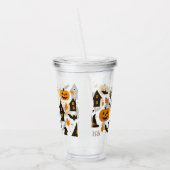 Verre En Acrylique Halloween Scary Motif - Éffrayant & Festif (Gauche)