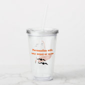 Verre En Acrylique Halloween Surfer Ghost noir (Dos)