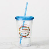 Verre En Acrylique Happy Campers Rainbow RV Sunset Motorhome RV (Dos)