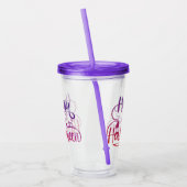 Verre En Acrylique Happy Halloween dégradé volant sorcière chat (Gauche)