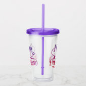 Verre En Acrylique Happy Halloween dégradé volant sorcière chat (Droite)