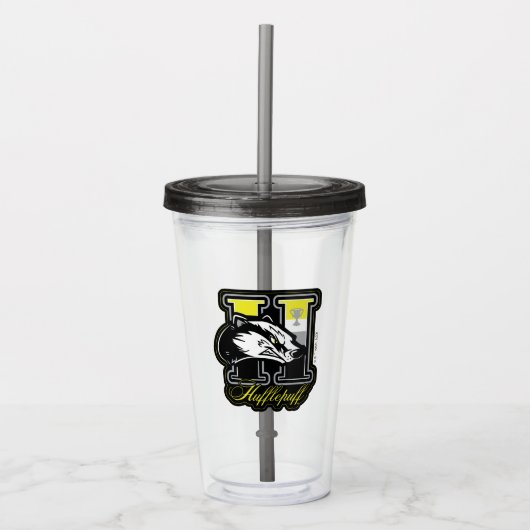 Verre En Acrylique HARRY POTTER™ | HUFFLEPUFF™ Badge sportif (Devant)