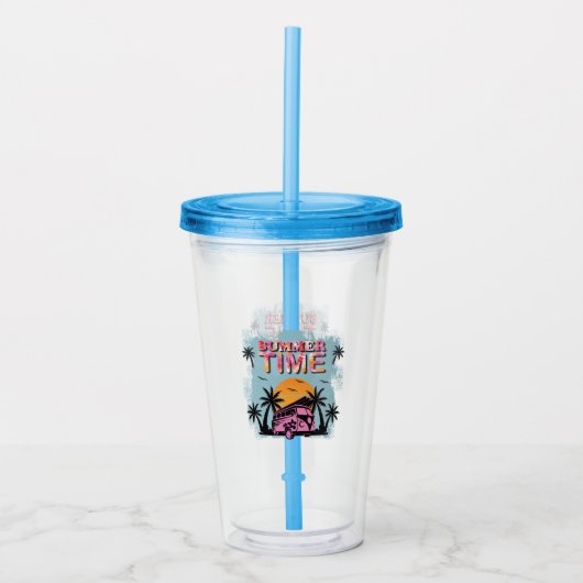 Verre En Acrylique Heure d'été (Devant)