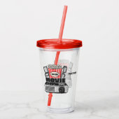 Verre En Acrylique Heure du film de nom personnalisé (Dos)