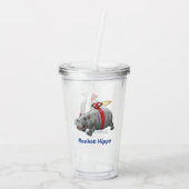 Verre En Acrylique Hippopotame Fusée (Dos)