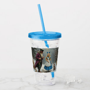 Verre En Acrylique Hiver Alice bleu acrylique tumbler