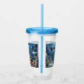 Verre En Acrylique Hiver/Père Noël/Noël/Neige (Droite)