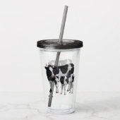 Verre En Acrylique Holstein Cow & Cute Calf (Dos)