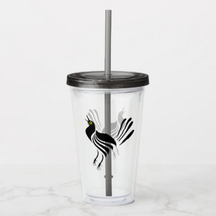Verre En Acrylique Homme Gracker Oiseau noir