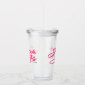 Verre En Acrylique Hot Pink Simple Steps Quote Modern Calligraphy (Droite)