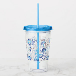 Verre En Acrylique Hydrangée légère et aérée Motif floral