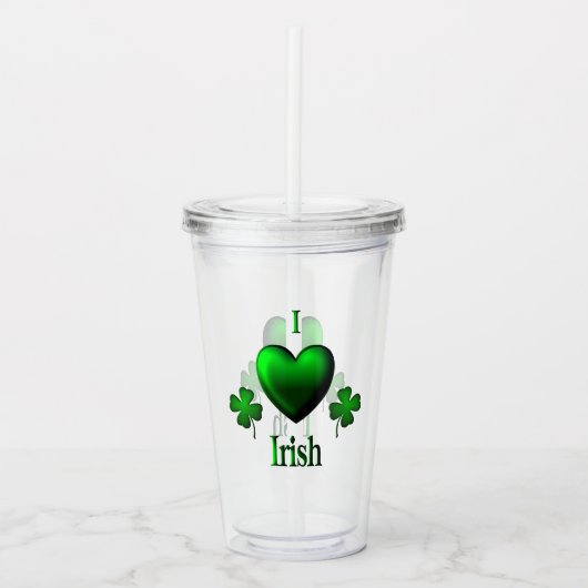 Verre En Acrylique I Heart Irish (Devant)