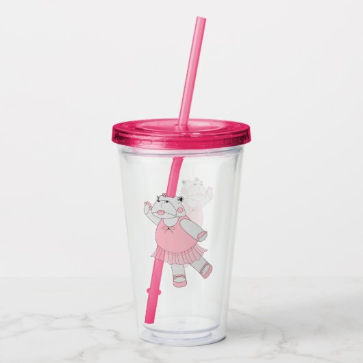 Verre En Acrylique illusima Ballerina Hippo (Dos)