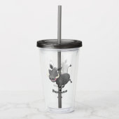 Verre En Acrylique Illustration amusante d'un cochon de phacochère af (Devant)