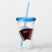 Verre En Acrylique Illustration d'accordion (Dos)