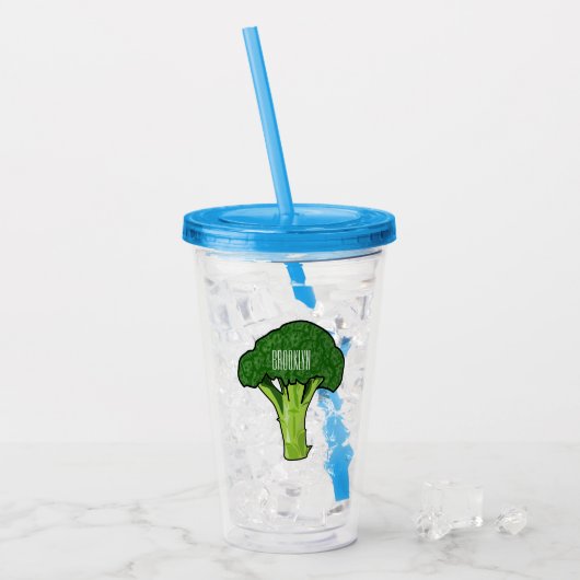 Verre En Acrylique Illustration de Broccoli (Devant glace)
