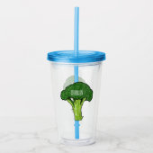 Verre En Acrylique Illustration de Broccoli (Devant)