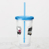 Verre En Acrylique Illustration de camion à ordures (Droite)