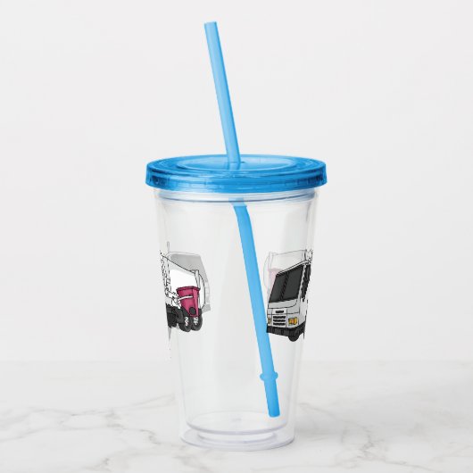 Verre En Acrylique Illustration de camion à ordures (Gauche)